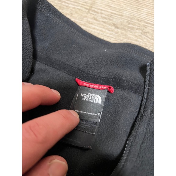 North Face Womens Pullover 1/4 Zip Black Longsleeve Size M Lightweight Polartec - Picture 4 of 10